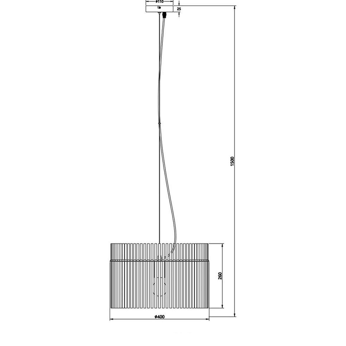 LED HÄNGELEUCHTE Metall Orange - Orange, Glas (40/40/150cm) - Globo Lighting