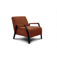 SESSEL KOBE, dunkelorange - Dunkelorange/Schwarz, Holz/Textil (72/76/90cm) - Courtois Laville