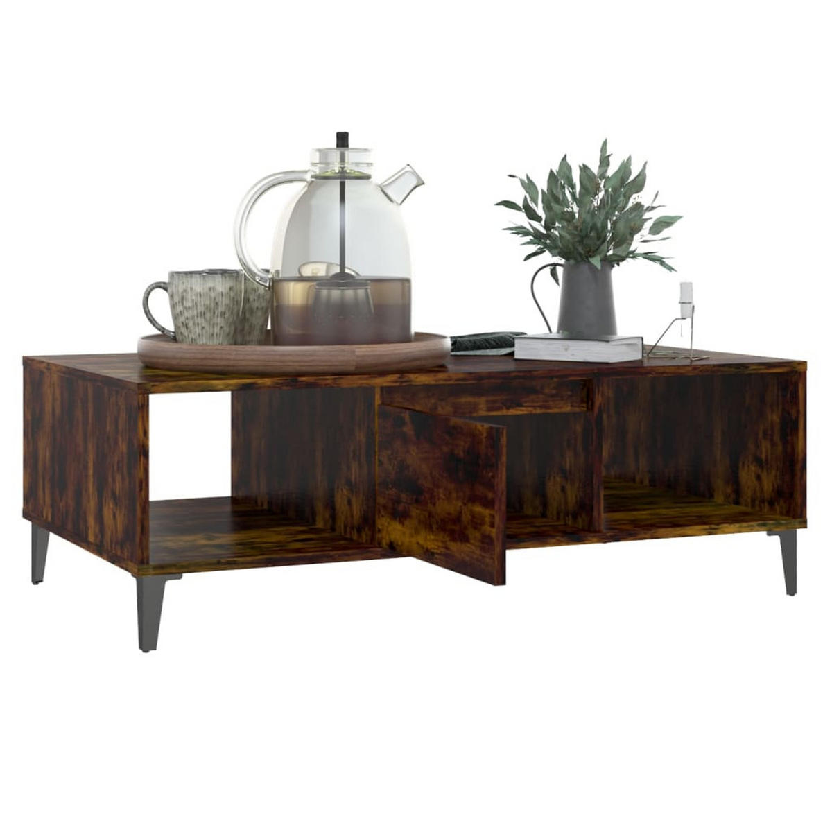 COUCHTISCH Räuchereiche 103,5x60x35 cm Holzwerkstoff - Braun, Holzwerkstoff (103.5/60/35cm) - furnicato