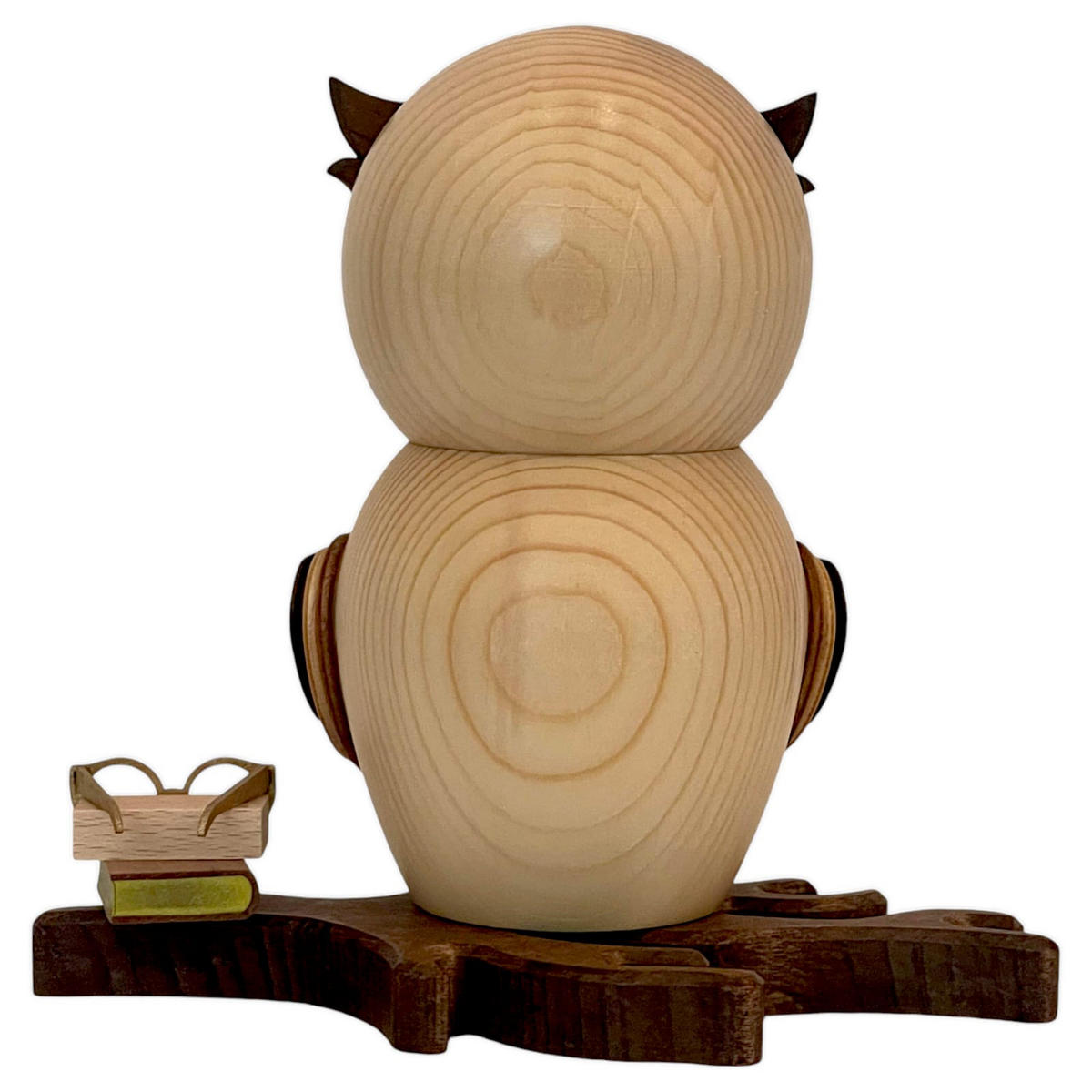 RAUCHFIGUR Eule mit Büchern 15 cm - Multicolor, Holz (10/15/10cm)