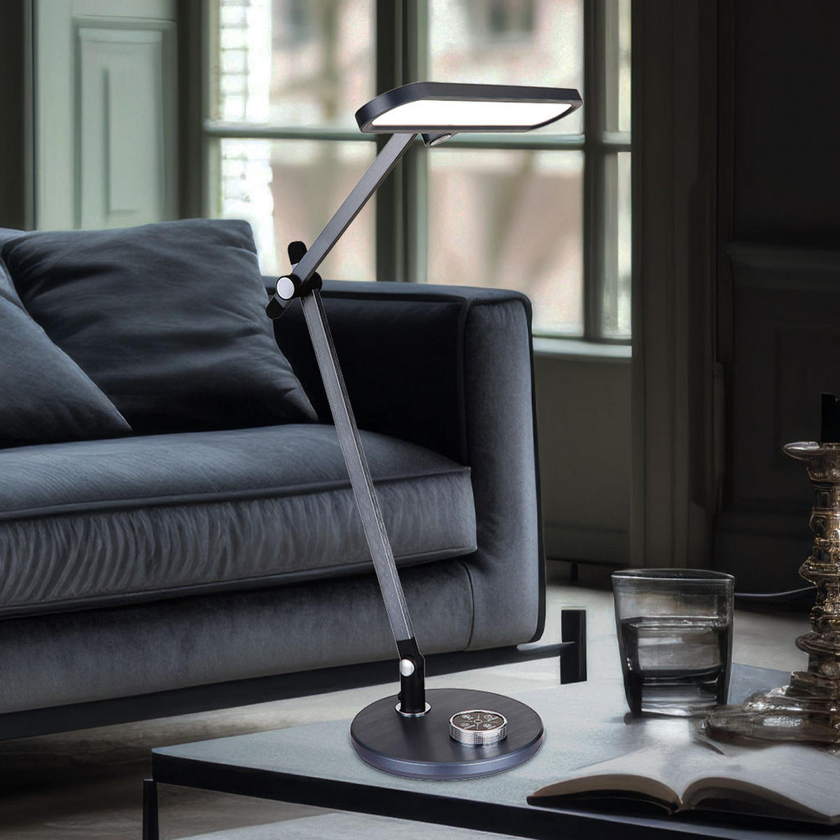 LED TISCHLEUCHTE Berletta Grau - Grau, Metall (57.5/37/53cm) - Globo Lighting