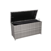 AUFLAGENBOX Vera Grau Polyester Gartenbox Kissenbox Outdoor - Grau, Kunststoff (50/60/120cm) - DELUKE