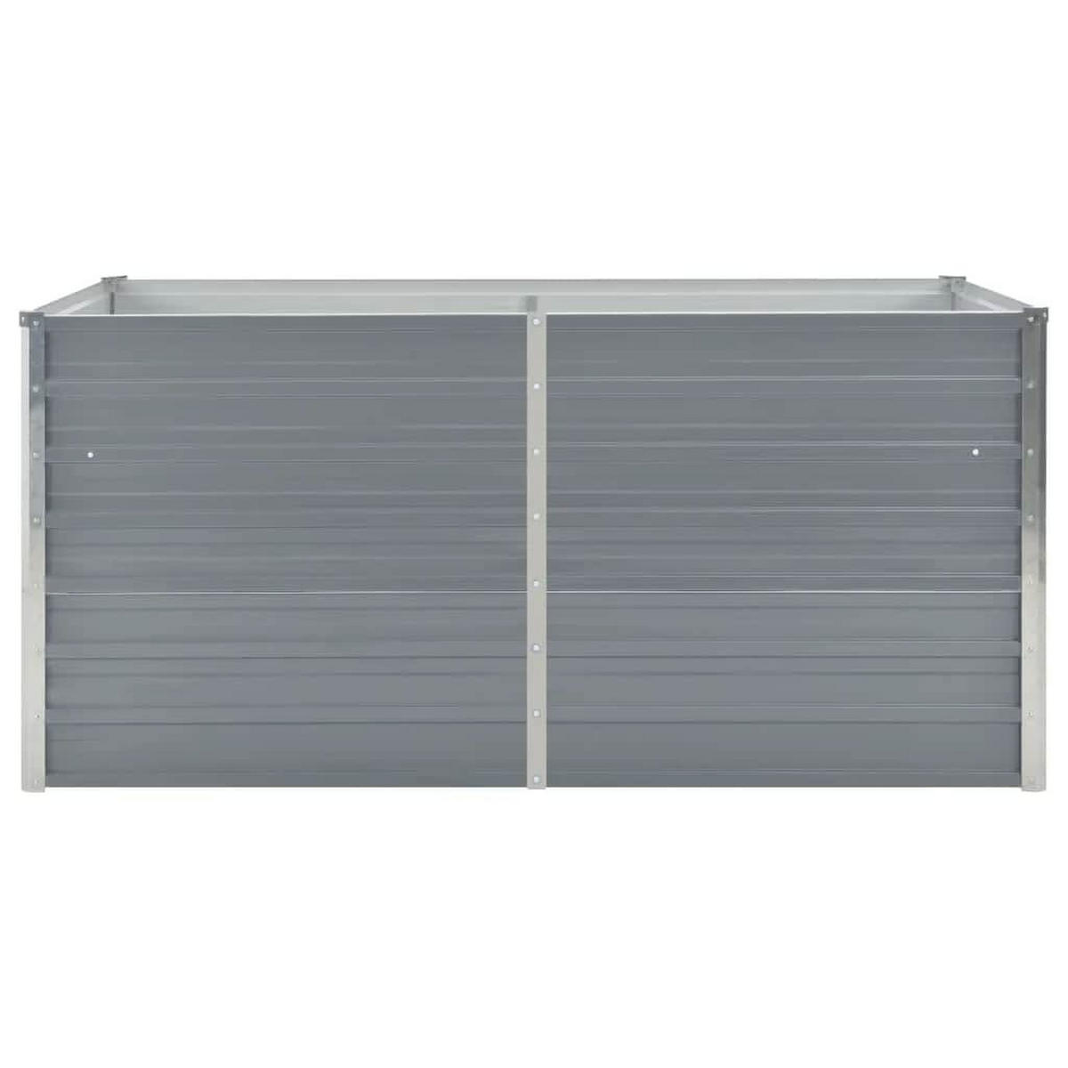 HOCHBEET 160/80/45 Cm Verzinkter Stahl Grau - Grau, Metall (80/45/160cm) - vidaXL