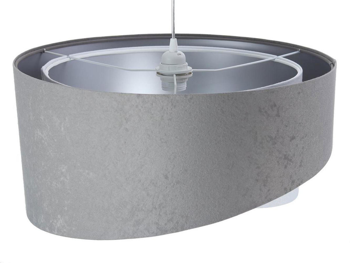 HÄNGELEUCHTE Grau 50/23 cm - Weiß/Grau, Kunststoff (50/1.3/23cm) - ONZENO