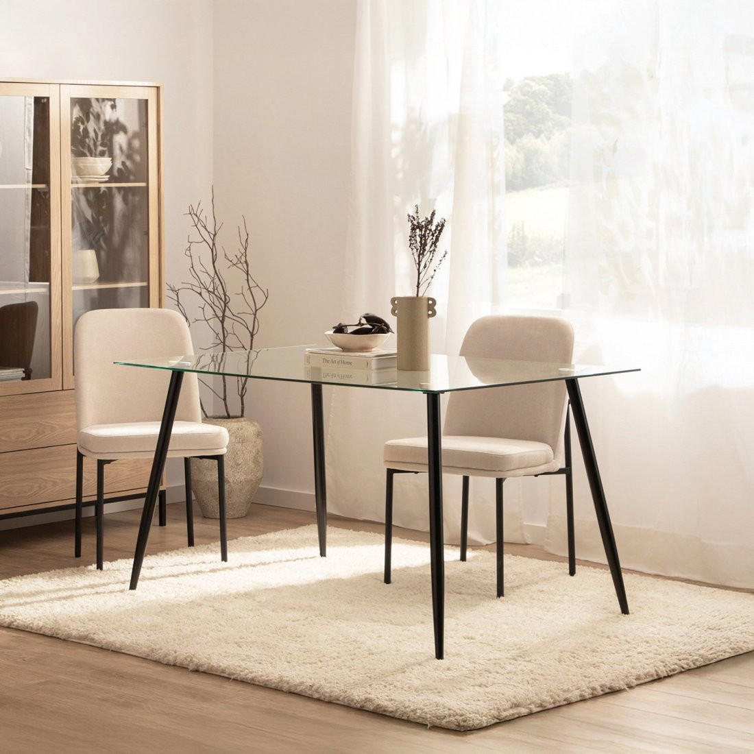 ESSTISCH Tary Durchsichtig 140 cm x 75 cm - Transparent, Glas (90/140/75cm)