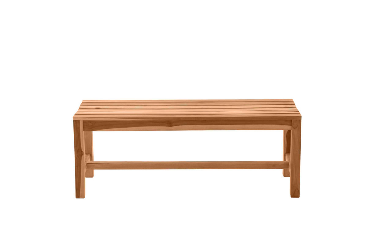 GARTENSITZBANK Teaka 2-Sitzer, 120 cm,Teakholz - Naturfarben, Holz (120/45/42cm) - TPFGarden