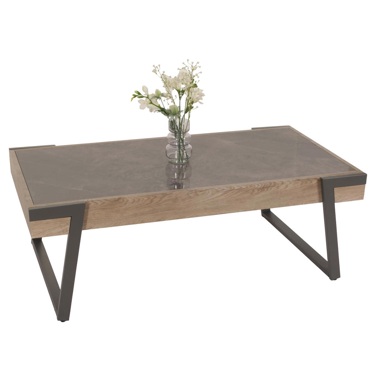 COUCHTISCH rechteck Grau - Grau, Stein (64/120/43cm) - MCW