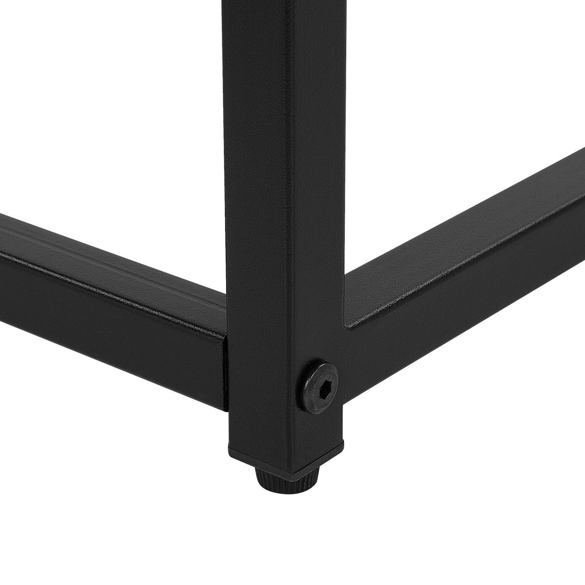 KONSOLENTISCH dunkler Holzfarbton/schwarz 30/120 cm rechteckig Belmont - Dunkelbraun/Schwarz, Holzwerkstoff (30/120/76cm) - Beliani