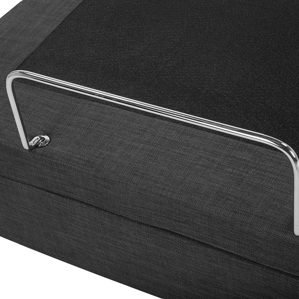 POLSTERBETT 160/200cm Dunkelgrau Duke - Dunkelgrau, Textil (160/200cm) - Beliani