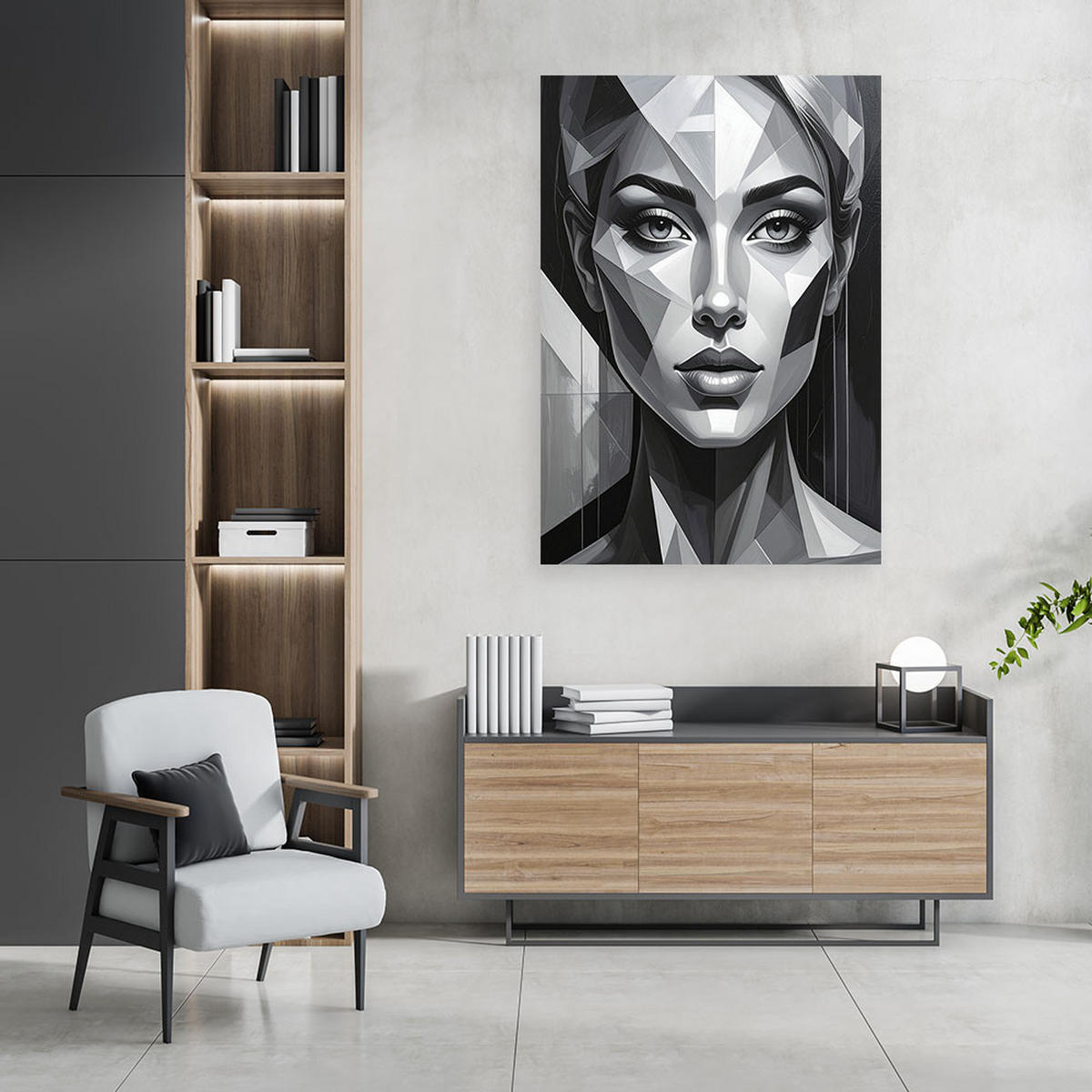 LEINWANDBILD Menschen & Charaktere 40x60cm - Schwarz, Textil (40/60cm) - Feeby