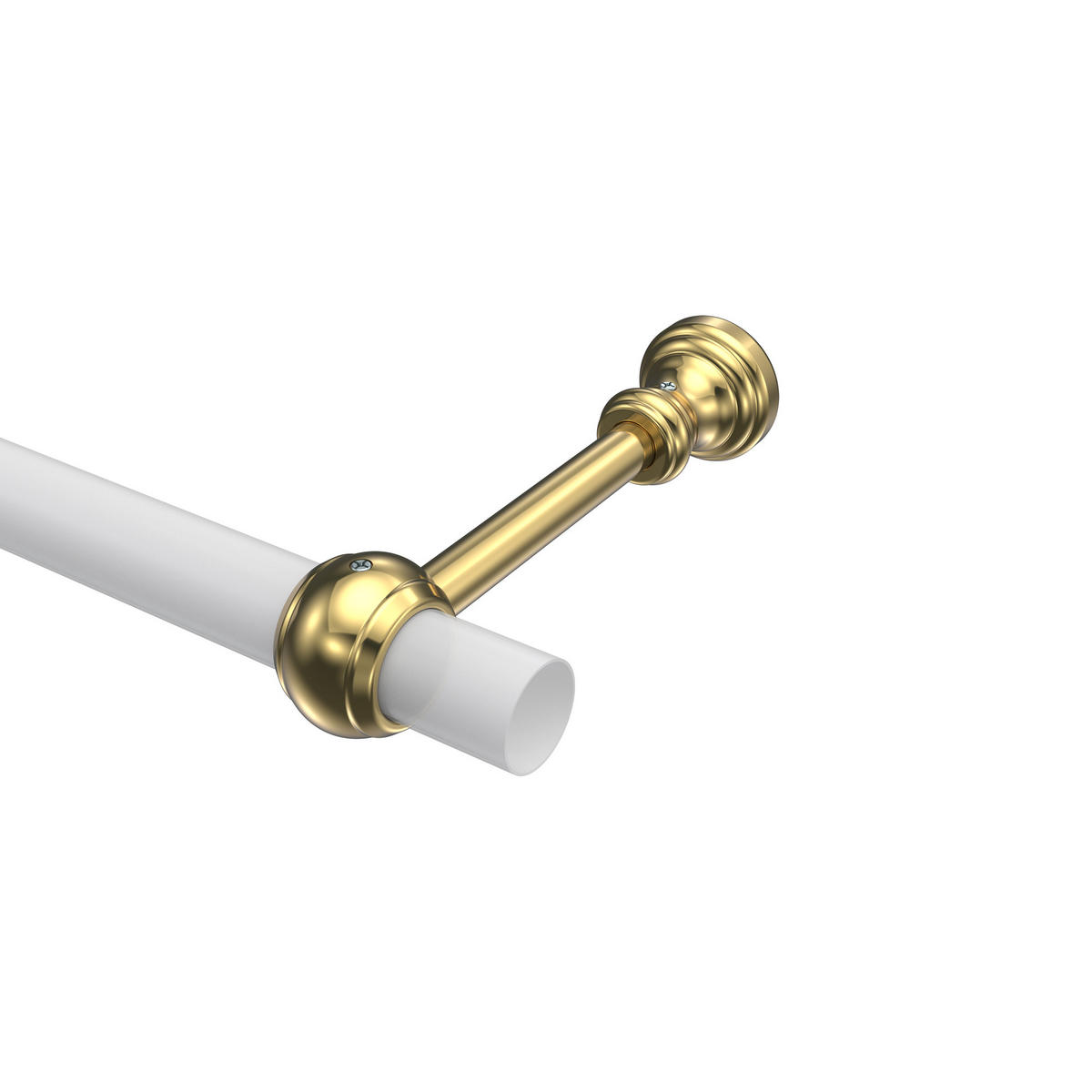 TRÄGER FÜR GARDINENSTANGEN 28 mm Ø, Classic 1-läufig, Messing-farbig - Messingfarben, Kunststoff (19.5/5/5cm) - INTERDECO