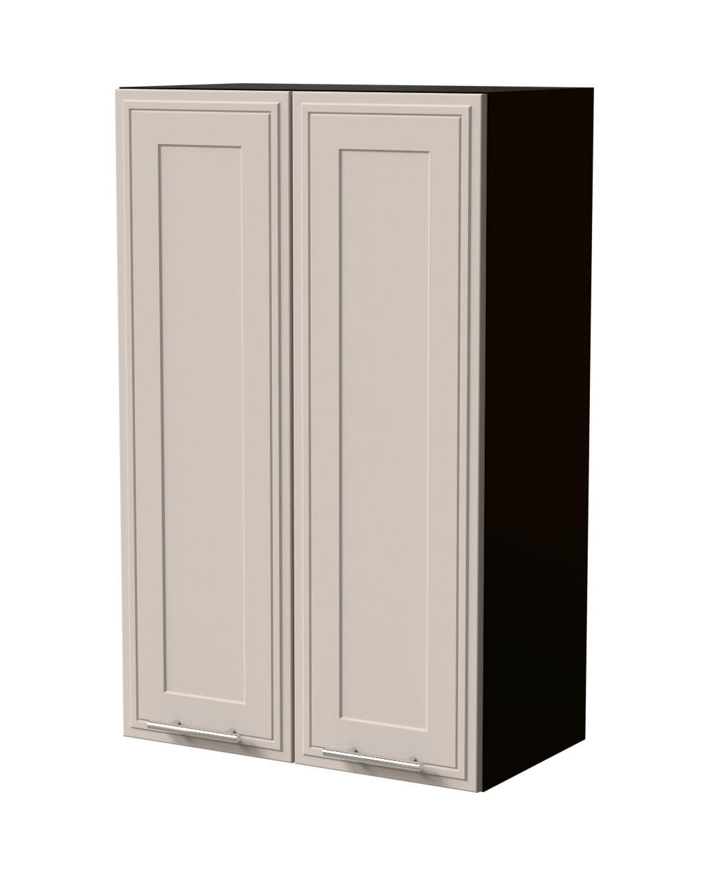 HÄNGESCHRANK Salo W4/60 Schwarz / Kaschmir Matt 60 / 32,5 / 96cm - Kaschmir/Schwarz, Holz/Holzwerkstoff (60/96/32.5cm) - Feldmann-Wohnen