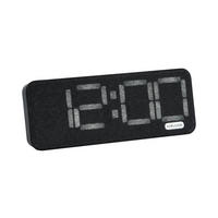 WECKER Roanne Large LED - Schwarz - 21/8 cm - Schwarz, Kunststoff/Textil (21/8/21cm) - Karlsson