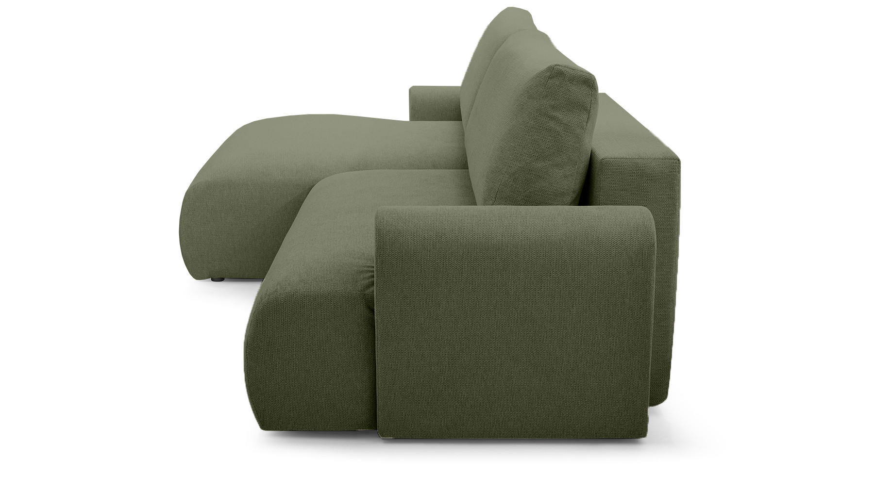 Thumbnail - Fedve Ecksofa, Dunkelgrün, Textil, L-Form, 260x150 cm, Wohnzimmer, Sofas & Couches, Wohnlandschaften, Ecksofas