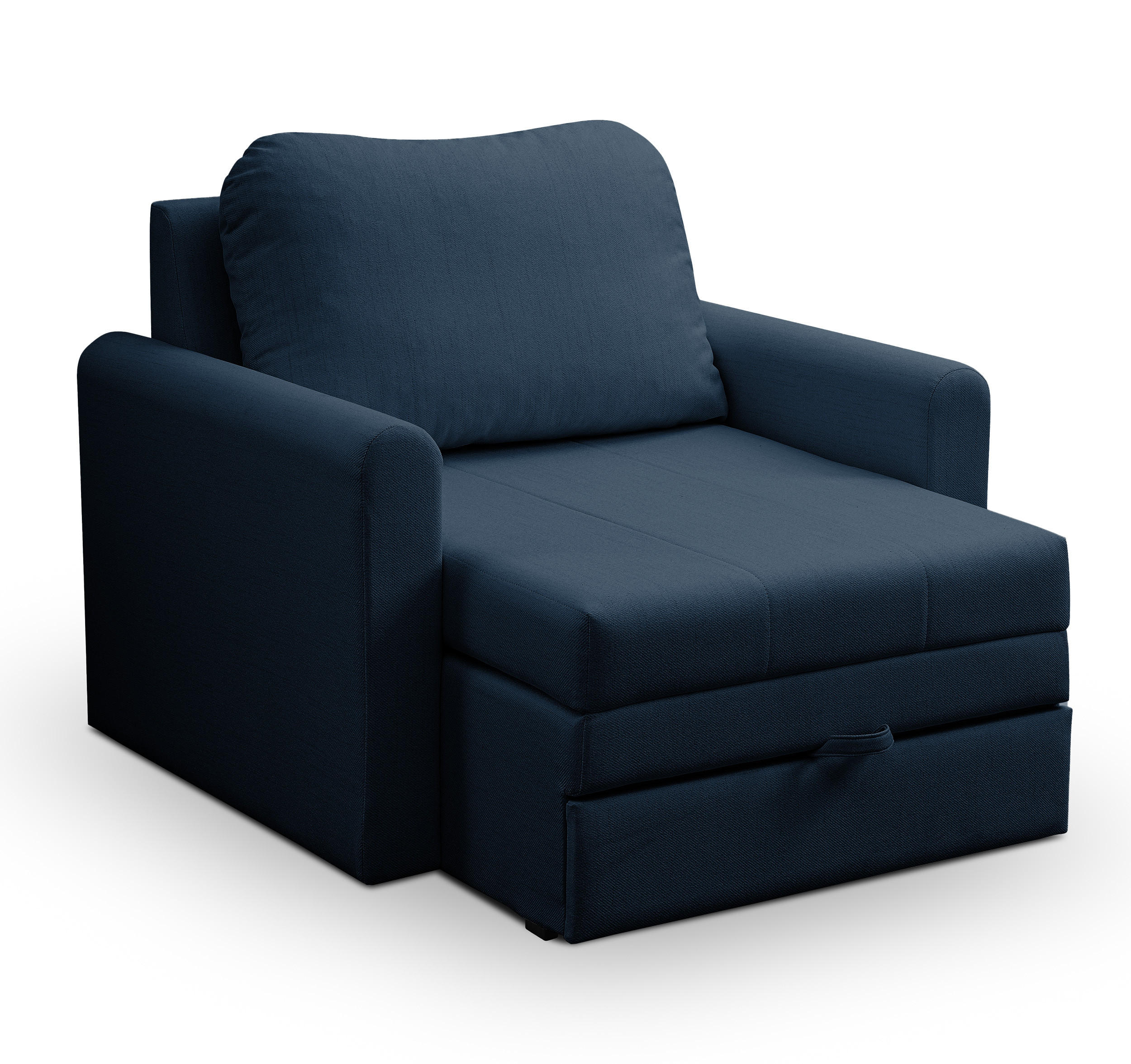 SCHLAFSESSEL Dejano Dunkelblau 75x196 cm - Schwarz/Dunkelblau, Holz/Textil (103/90/115cm) - Selsey