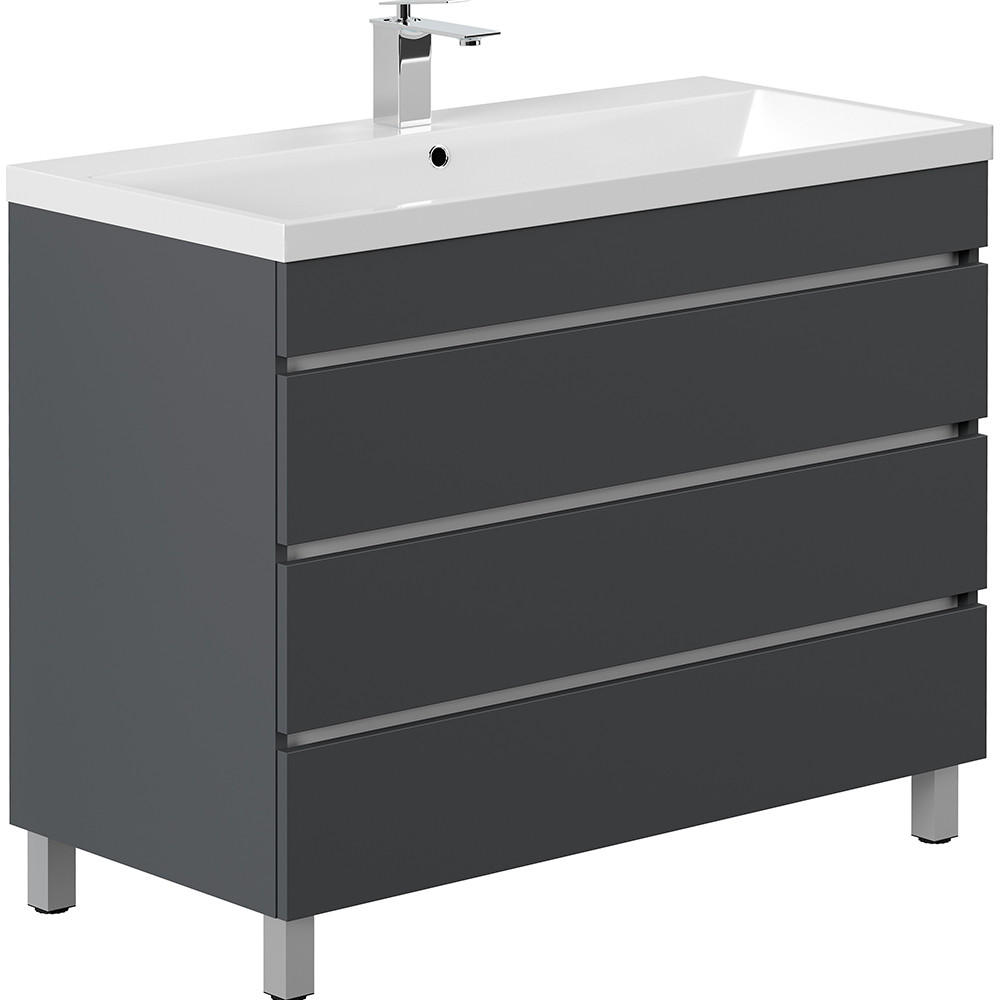 WASCHTISCH Frome-02 - Grau, Holzwerkstoff (100/84/48cm) - Lomado