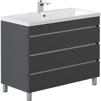 WASCHTISCH Frome-02 - Grau, Holzwerkstoff (100/84/48cm) - Lomado