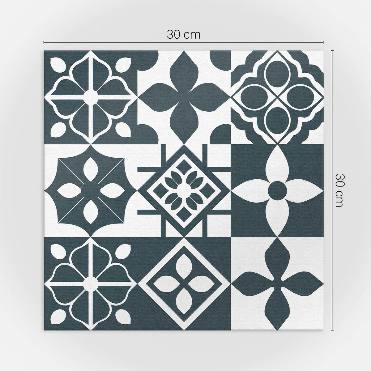 WANDPANEEL 9 Stück 30x30 cm selbstklebend Morenta - Weiß, Kunststoff (30/1.6/30cm) - Wallfluent