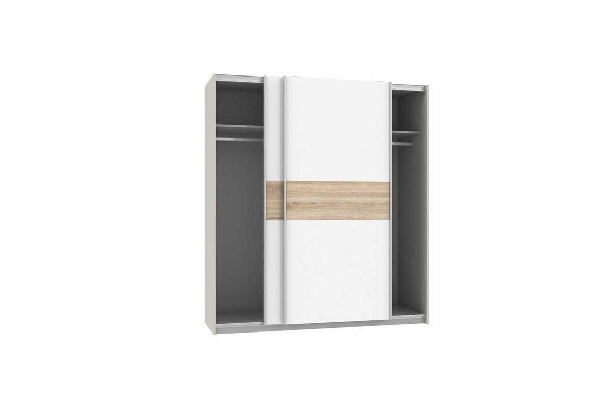 JUGENDZIMMER Winnie in Eiche Sonoma und Weiß 5 teilig - Braun, Holzwerkstoff (120/200/80cm)