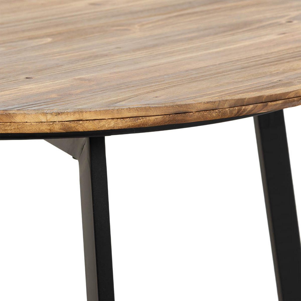 TISCH aus Metall und Holz, 80x45cm - Braun, Holz (80/80/45cm) - Wanderlust