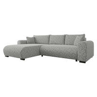 ECKSOFA Merkos - Chromfarben/Schwarz, Holz/Textil (285/188cm) - MIRJAN24