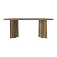 ESSTISCH - 8 Personen - Holz, Platte - Naturfarben Dunkel - TOPANIA - Dunkelbraun, Holz (90/200/74.7cm) - Vente-Unique