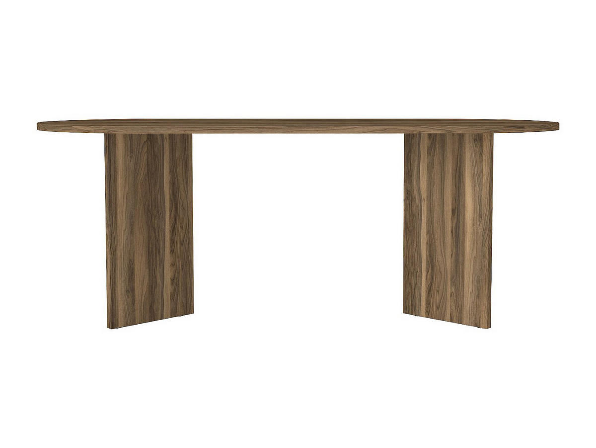 ESSTISCH 8 Personen - Holzfarben dunkel - TOPANIA - Dunkelbraun, Holz (200/90/74.7cm) - Vente-Unique