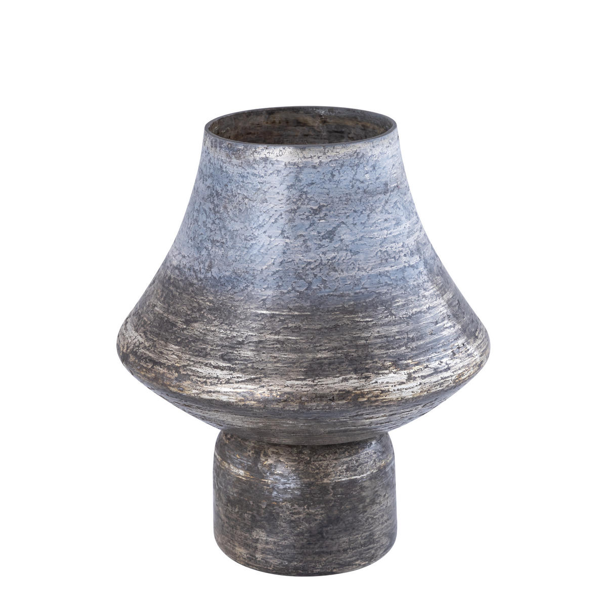 WINDLICHT Soroosh Grau 24/24/30cm - Grau, Glas (24/30/24cm) - PTMD Collection