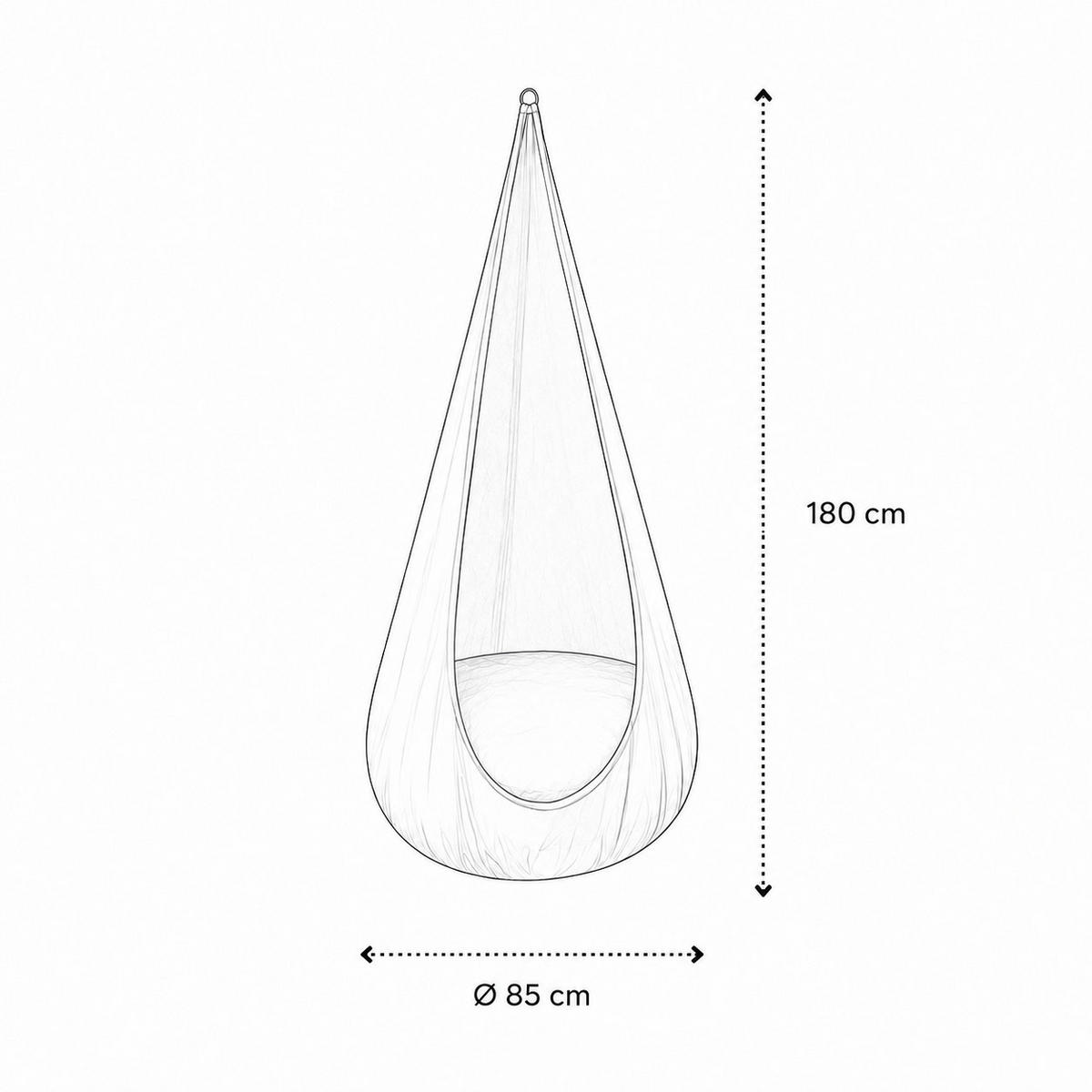 KINDER-HÄNGESESSEL XXL Giraffe – weiche Cocoon-Schaukel zum Spielen und Entspannen - Ecru/Braun, Textil (85/180/85cm) - Bees & Blooms
