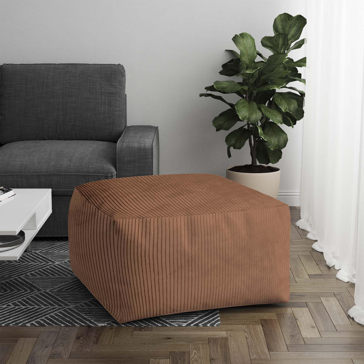 SITZSACK COMFORT Brown Bear - Braun, Textil (70/40/70cm) - Dreamroots