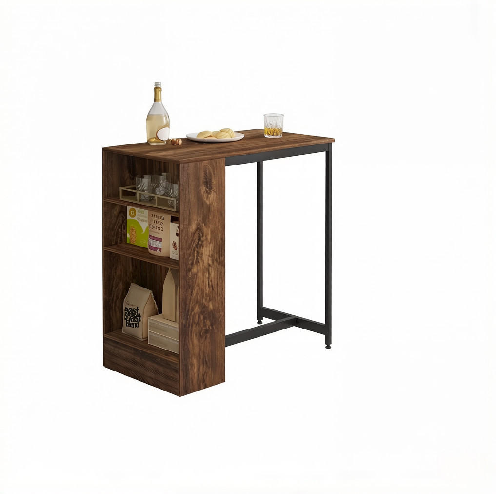 Meubliv Bartisch Schwarz 49x91x91 cm