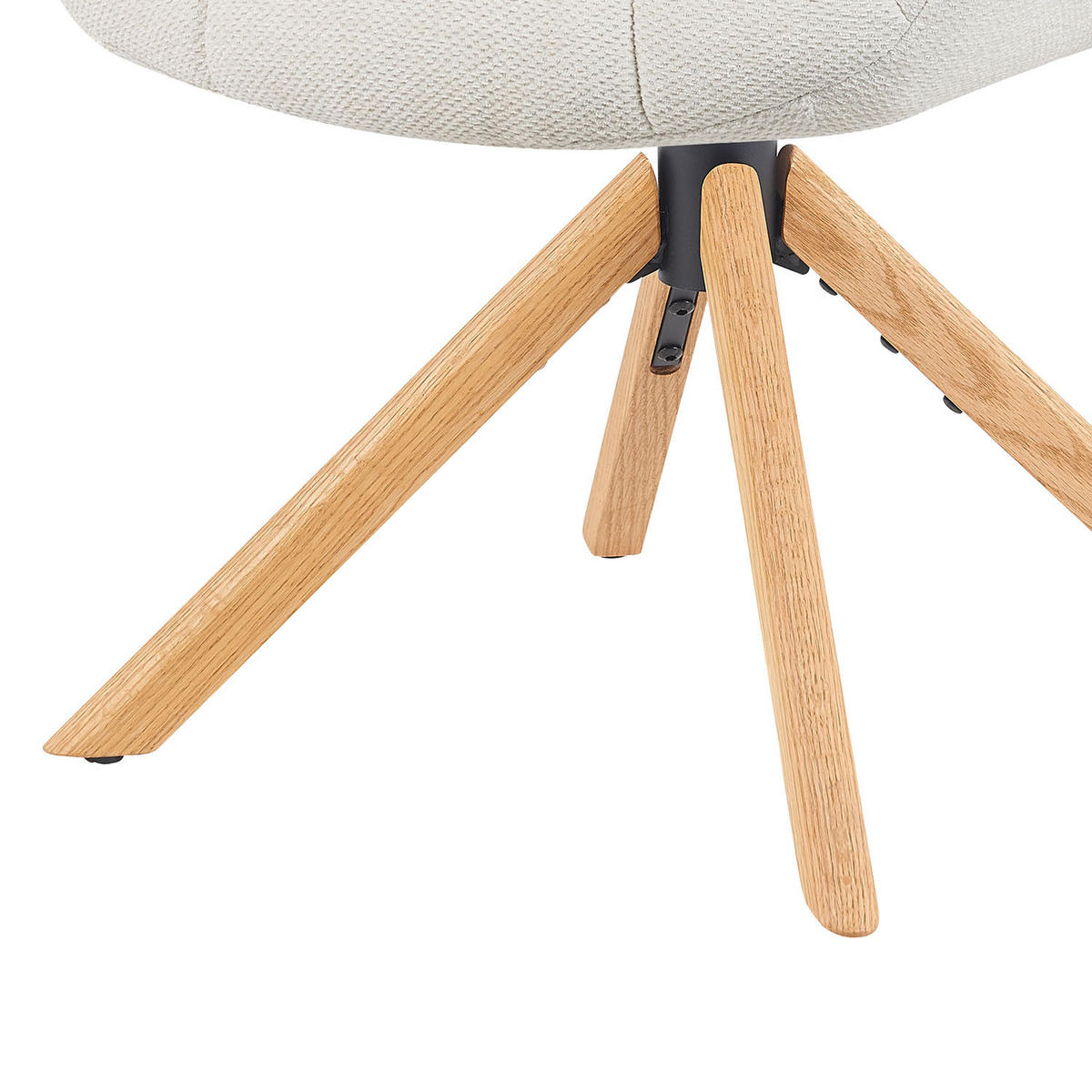 DREHSTUHL Mika-Nea - Honigeiche/Creme, Eichenholz/Holz (65/81/66cm) - DUBI Möbel