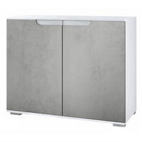 KOMMODE Sylt Beton Oxid Optik - Hellgrau, Holzwerkstoff (92.5/75.5/35cm) - Vladon