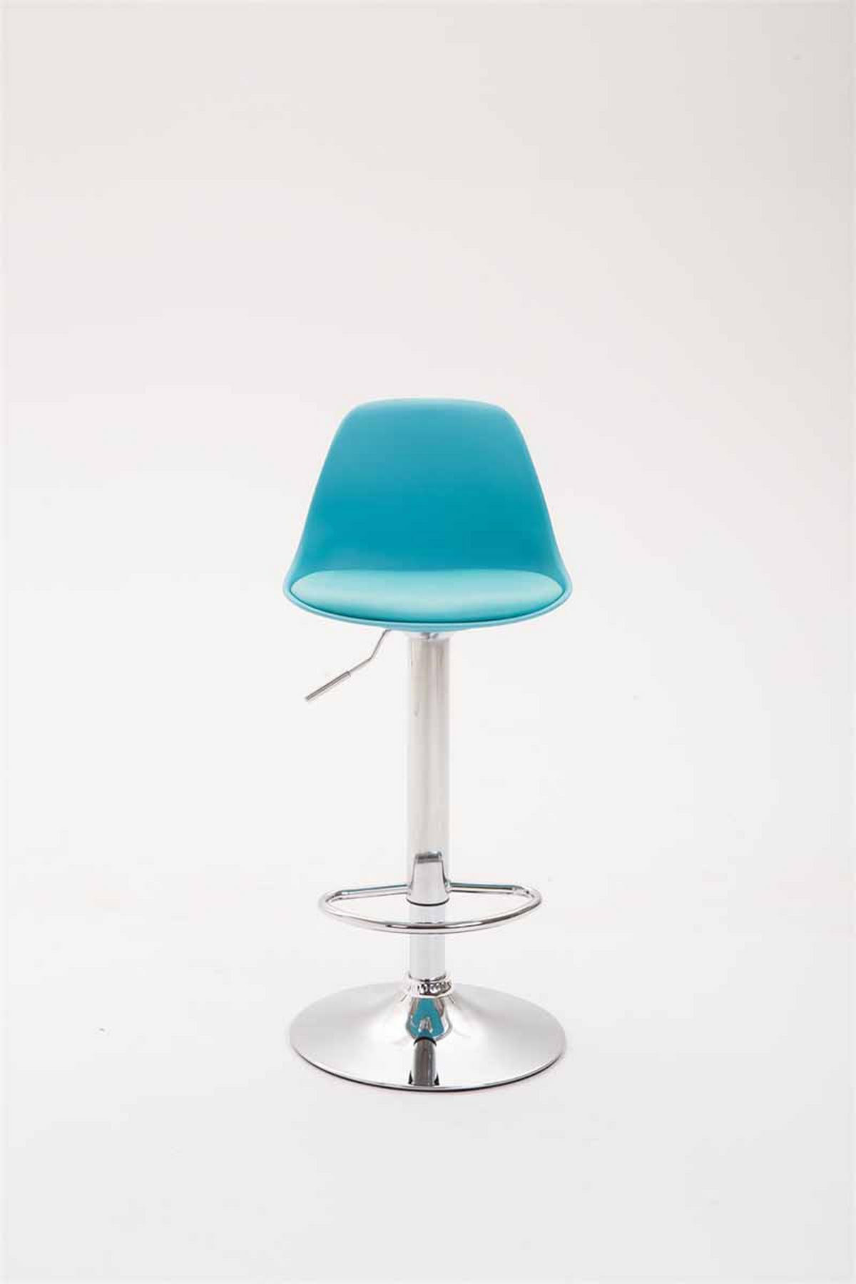 BARHOCKER Kunststoff blau - Chromfarben/Blau, Kunststoff/Metall (39/82/43cm) - CLP