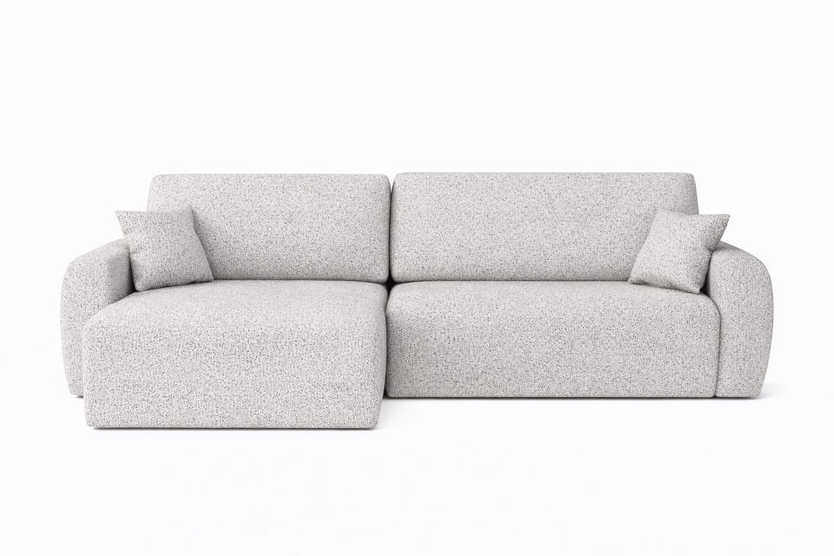 ECKSOFA Mit Schlaffunktion Ariel L, Chenille, Stoff Artico, Nata, Links - Beige, Holz (250/142cm) - Kaiser Möbel