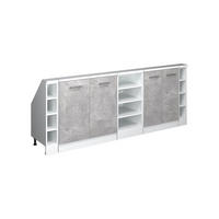 KUCHYŇSKÁ SKŘÍŇKA POD ŠIKMOU STŘECHU R-Line Beton/bílá - bílá/šedá, kompozitní dřevo (210/81.6/46cm) - Vicco