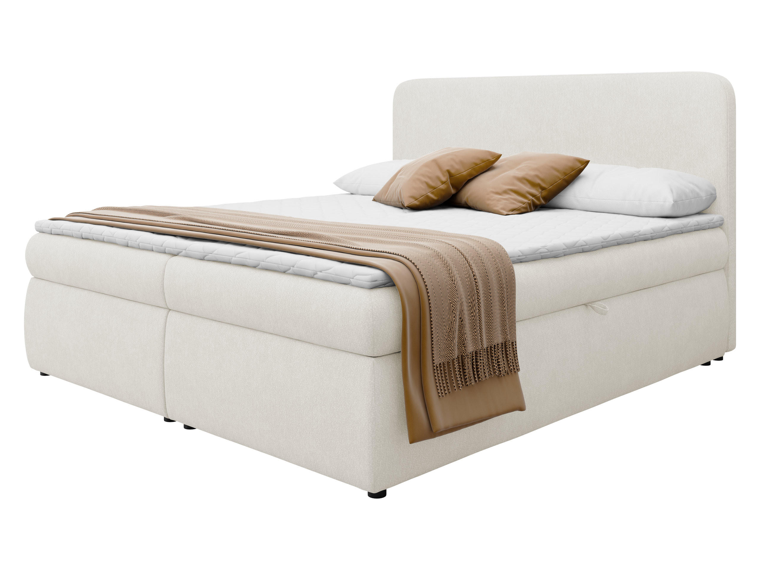 BOXBETT Bonny - H3 - Creme/Schwarz, Holz/Holzwerkstoff (160/200cm) - MIRJAN24