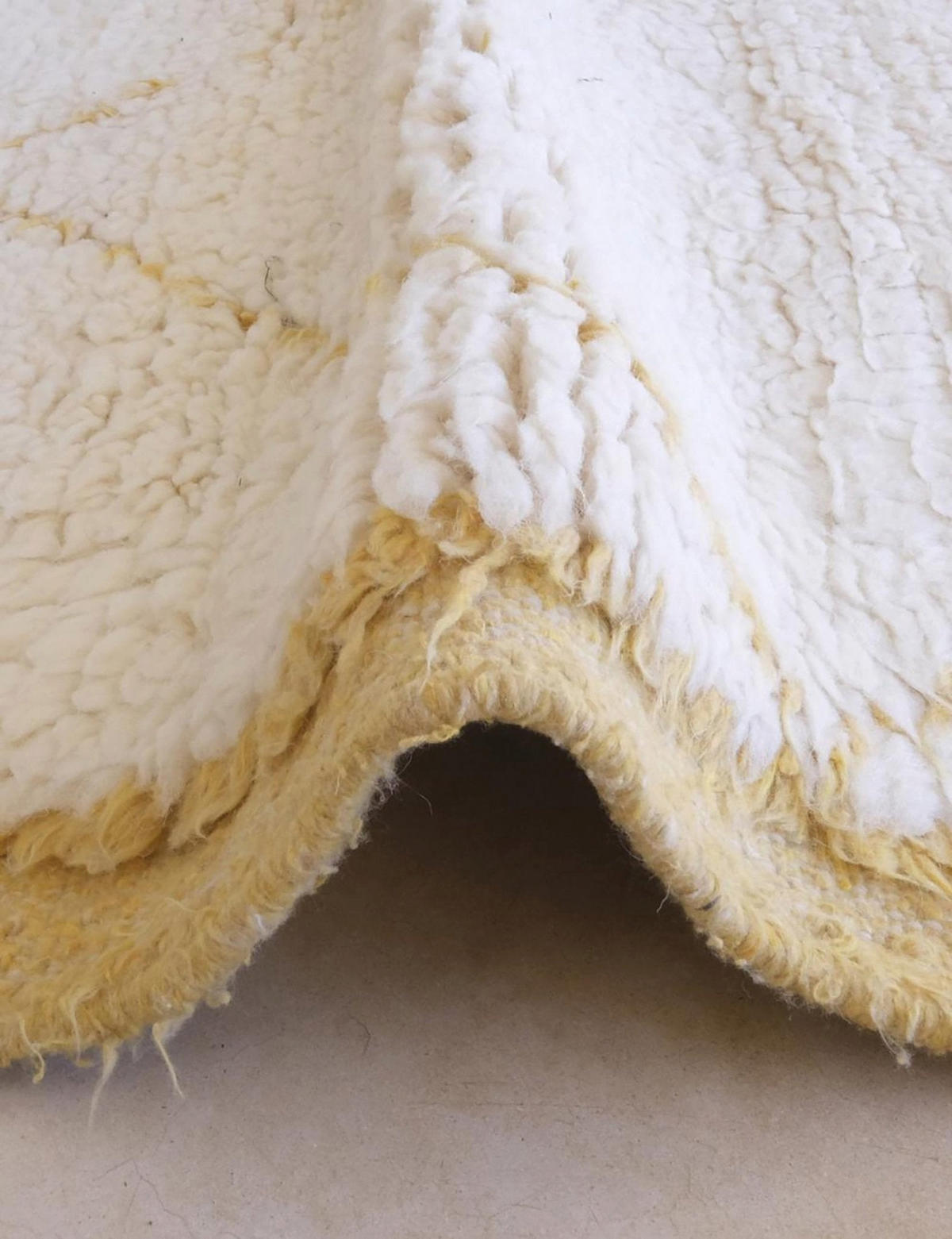 BERBERTEPPICH aus reiner Wolle 162x 263 cm - Gelb, Naturmaterialien (162/263cm) - AFK Living