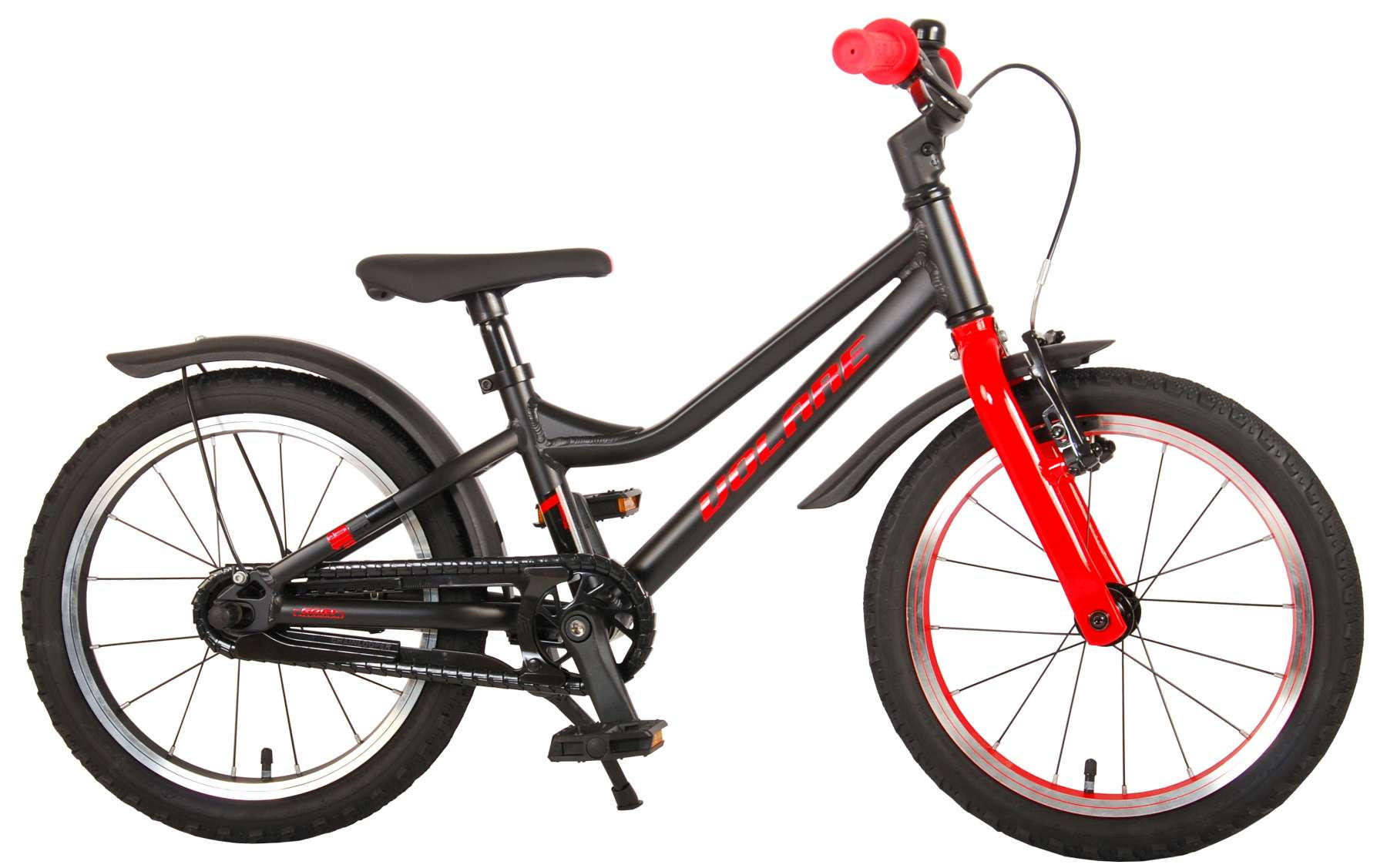 KINDERFAHRRAD Blaster - Jungen - 16 Zoll - Rücktritt + Handbremse - Schwarz - Rot/Schwarz, Metall (48cm) - TPFSports