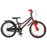 KINDERFAHRRAD Blaster - Jungen - 16 Zoll - Rücktritt + Handbremse - Schwarz - Rot/Schwarz, Metall (48cm) - TPFSports