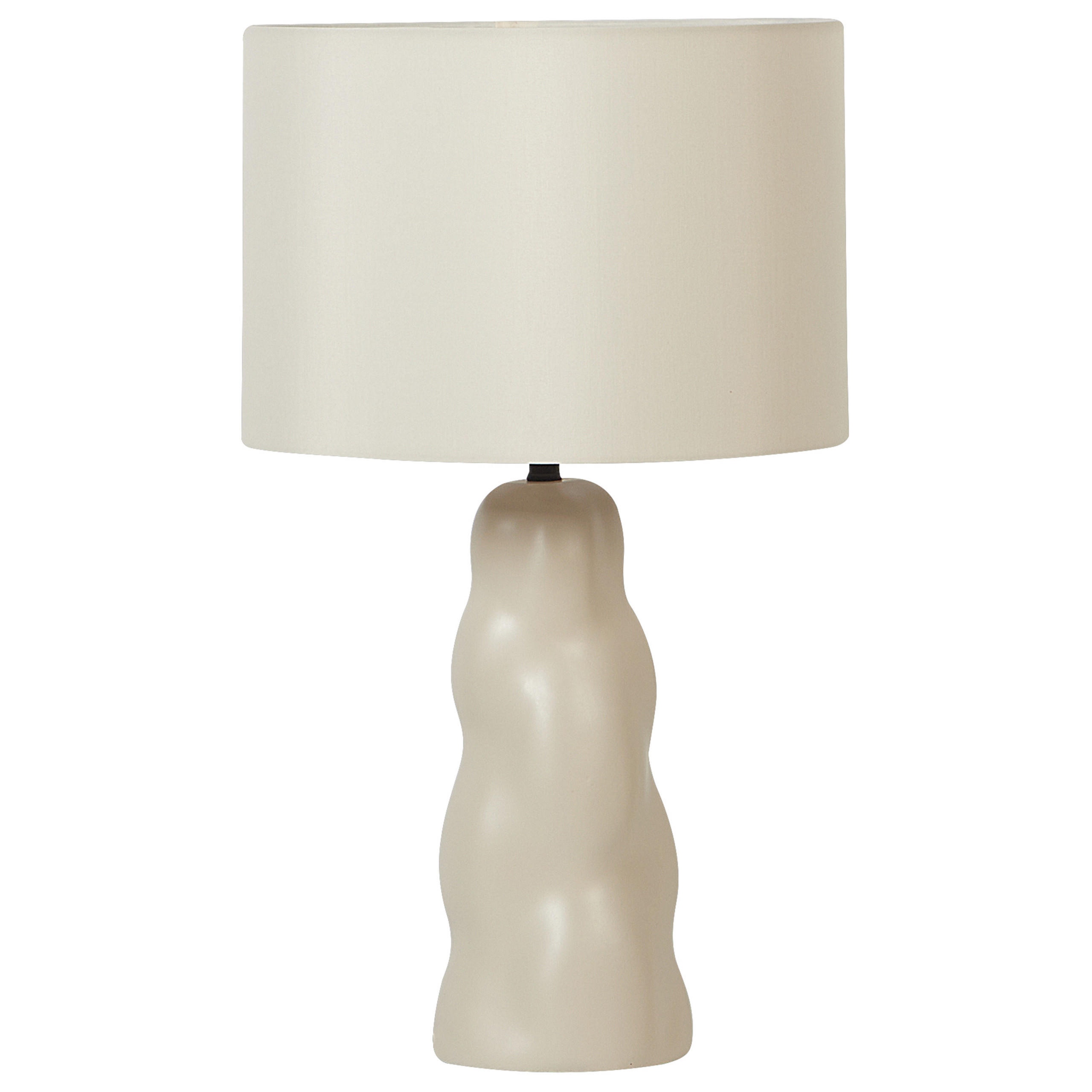 TISCHLAMPE Beige Vilar - Beige, Keramik (30/30/51cm) - Beliani