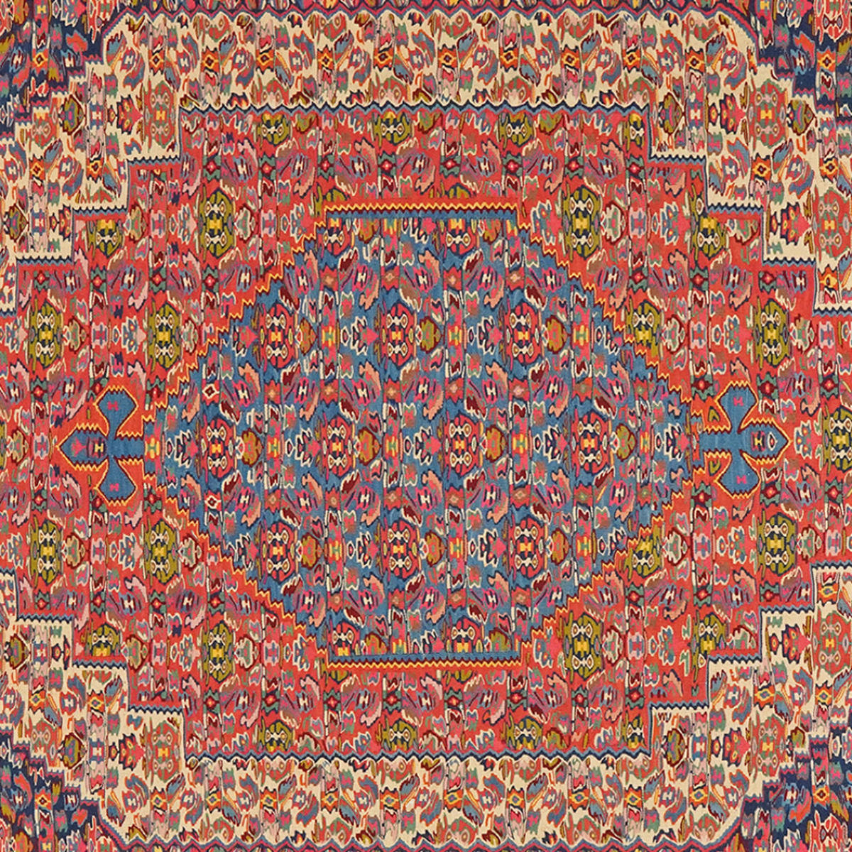 HANDWEBTEPPICH Kelim Senneh Mehrfarbig 286/207 cm Schurwolle - Multicolor, Textil (207/286cm) - Looma