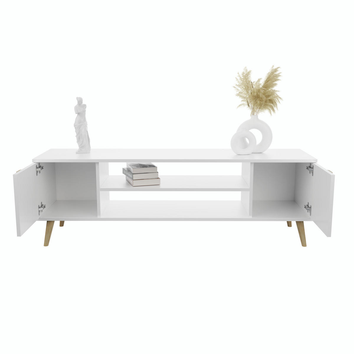 LOWBOARD Focus - Weiß, Holzwerkstoff (40/50/155cm) - RAUMHIRSCH FURNITURE
