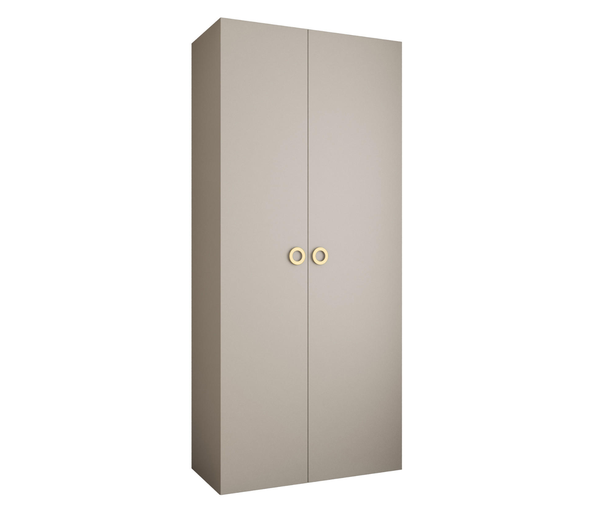 DREHTÜRENSCHRANK 245,5/110/40 2-türig - Kaschmir/Goldfarben, Holz/Metall (110/245.5/40cm) - Abiks Möbel