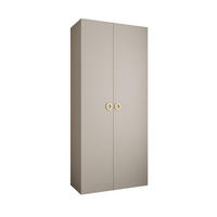 DREHTÜRENSCHRANK 245,5/110/40 2-türig - Kaschmir/Goldfarben, Holz/Metall (110/245.5/40cm) - Abiks Möbel