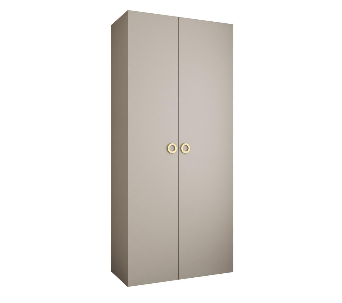 DREHTÜRENSCHRANK 245,5/110/40 2-türig - Kaschmir/Goldfarben, Holz/Metall (110/245.5/40cm) - Abiks Möbel