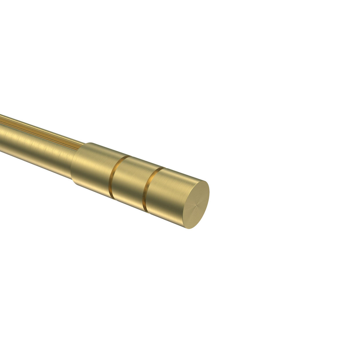 ENDSTÜCKE FÜR GARDINENSTANGEN 20 mm Ø, Elanto Messing-Optik, Packung 2 Stück - Messingfarben, Metall (6.4/2.4/2.4cm) - INTERDECO