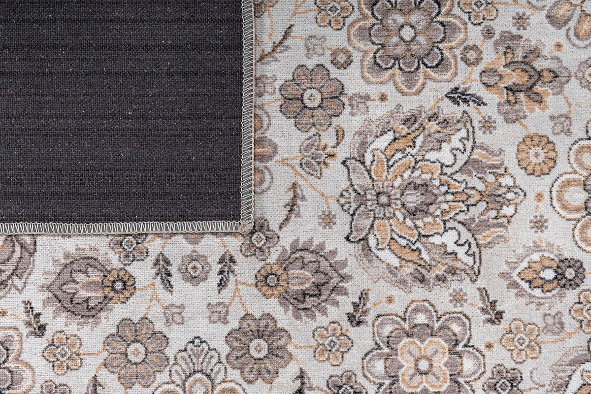 TEPPICH DUBAI creme floral 180/270 cm - Creme, Textil (180/270cm) - Tapiso