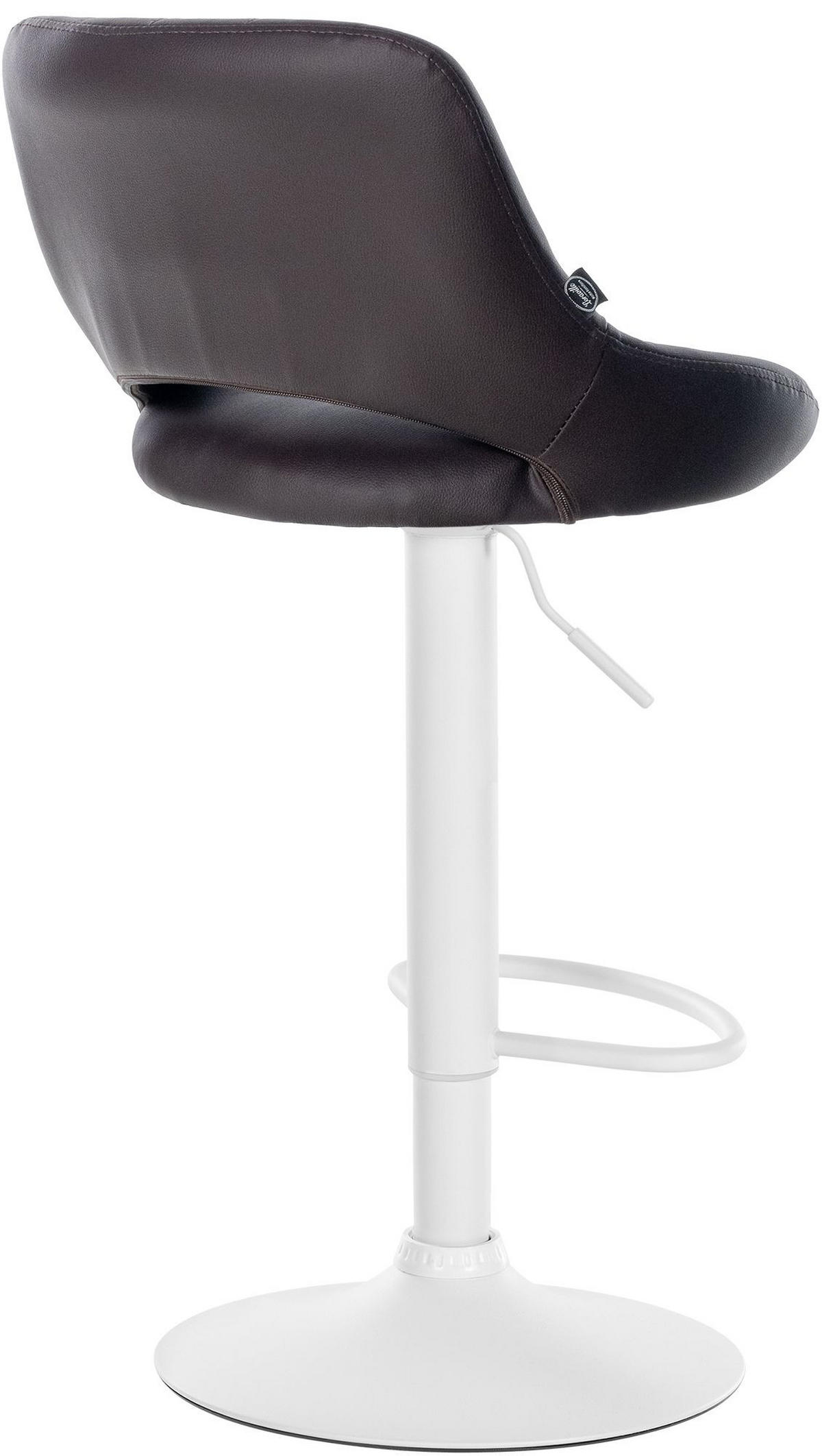 BARHOCKER Lederlook Braun - Weiß/Braun, Textil/Metall (47/85/48cm) - CLP