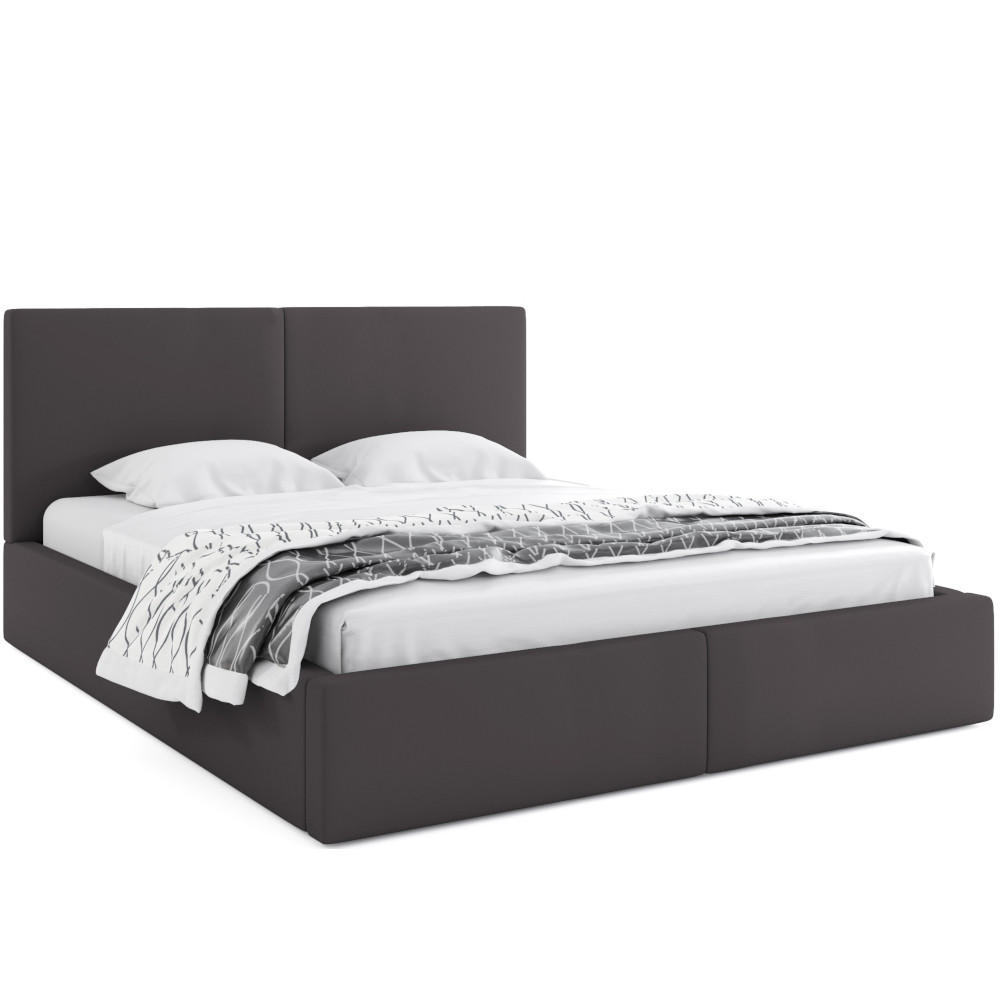 POLSTERBETT Hilton 160x200cm Anthrazit mit Stauraum - Anthrazit, Textil/Metall (160/200cm) - Interbeds